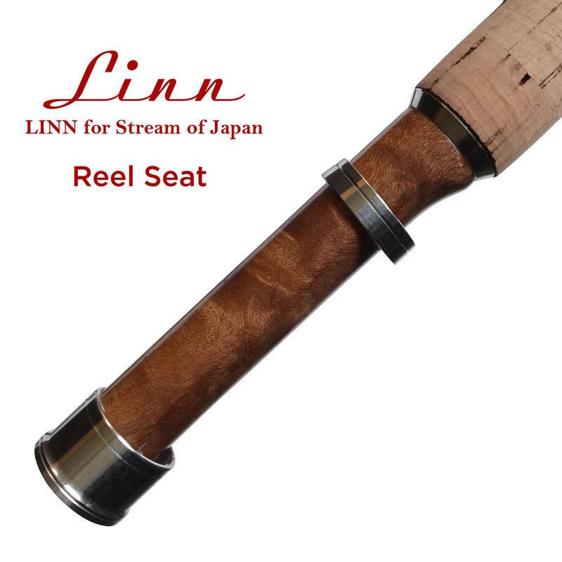 Load image into Gallery viewer, Close-up of YAMAGA LINN fly rod featuring its in-house engineered reel seat design, showcasing premium craftsmanship and technical innovation
